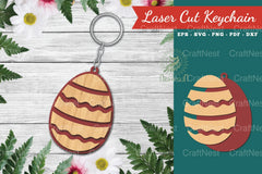 Easter Egg Laser Cut Keychain Design Bundle - CraftNest - Digital Crafting and Art