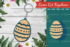 Easter Egg Laser Cut Keychain Design Bundle - CraftNest - Digital Crafting and Art