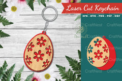 Easter Egg Laser Cut Keychain Bundle - CraftNest - Digital Crafting and Art