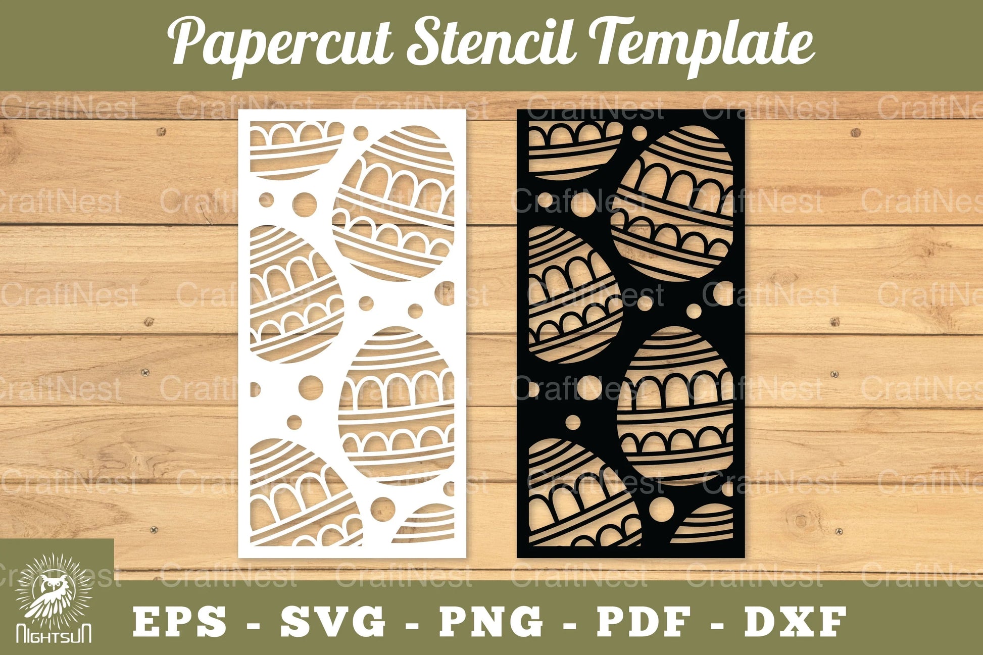 Easter Egg Papercut Stencil Template Bundle - CraftNest - Digital Crafting and Art