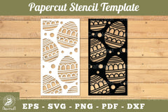 Easter Egg Papercut Stencil Template Bundle - CraftNest - Digital Crafting and Art