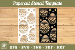 Easter Egg Papercut Stencil Template Bundle - CraftNest - Digital Crafting and Art
