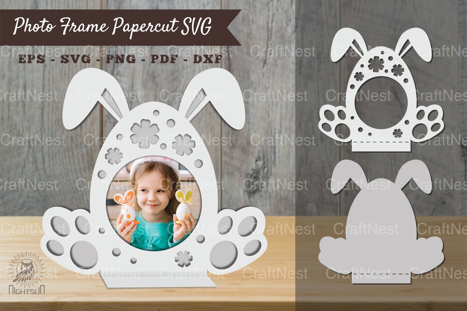 Easter Egg Photo Frame Papercut SVG Bundle - CraftNest - Digital Crafting and Art