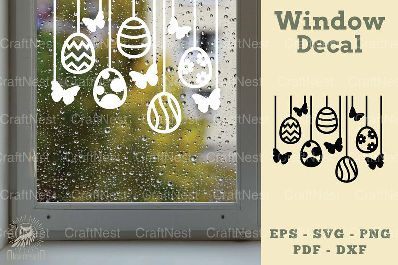 Easter Egg Window Decal Clipart Bundle - CraftNest - Digital Crafting and Art