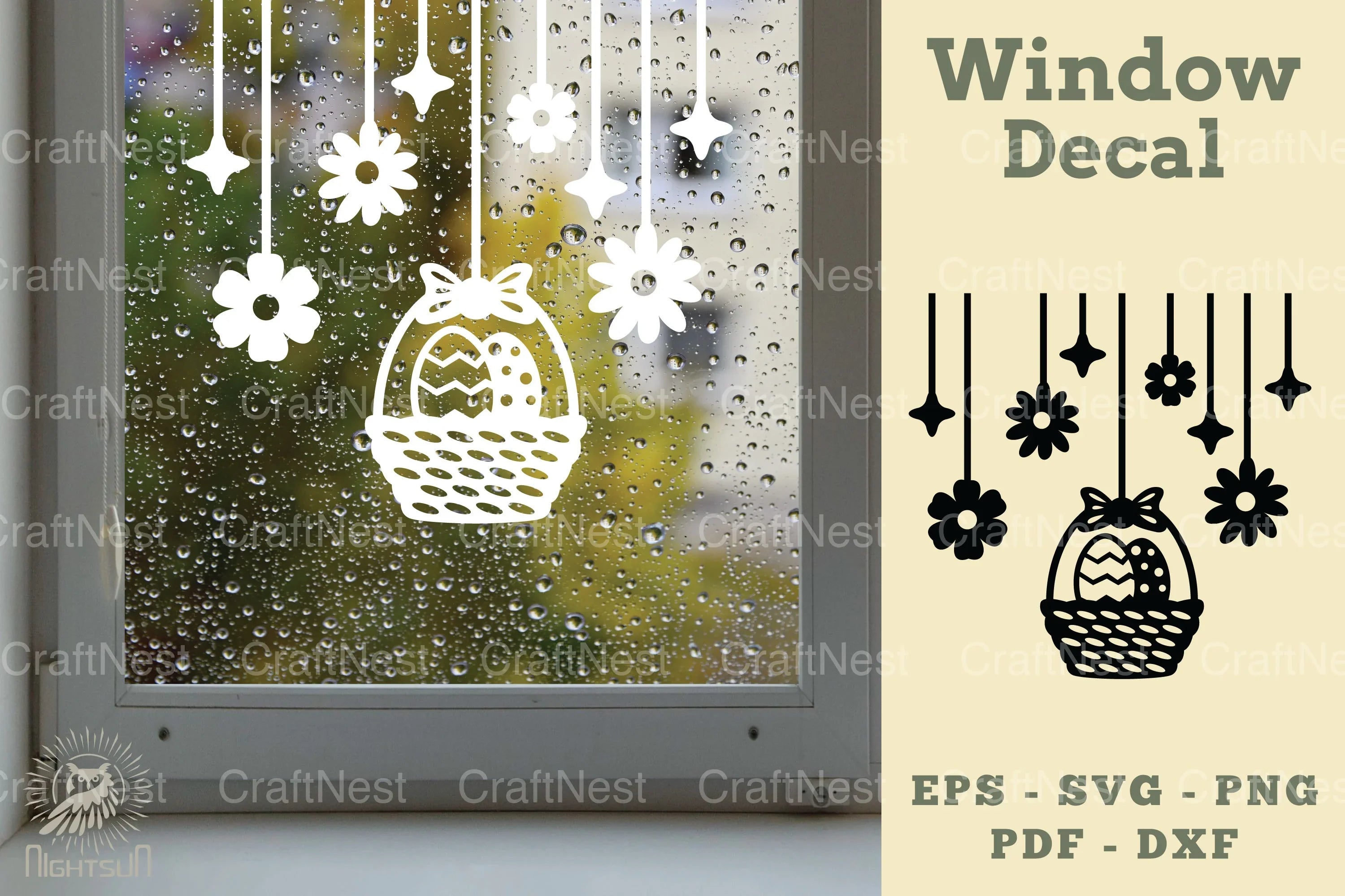 Easter Egg Window Decal Clipart Bundle - CraftNest - Digital Crafting and Art