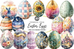 Easter Eggs Clipart Bundle 99 - CraftNest - Digital Crafting and Art