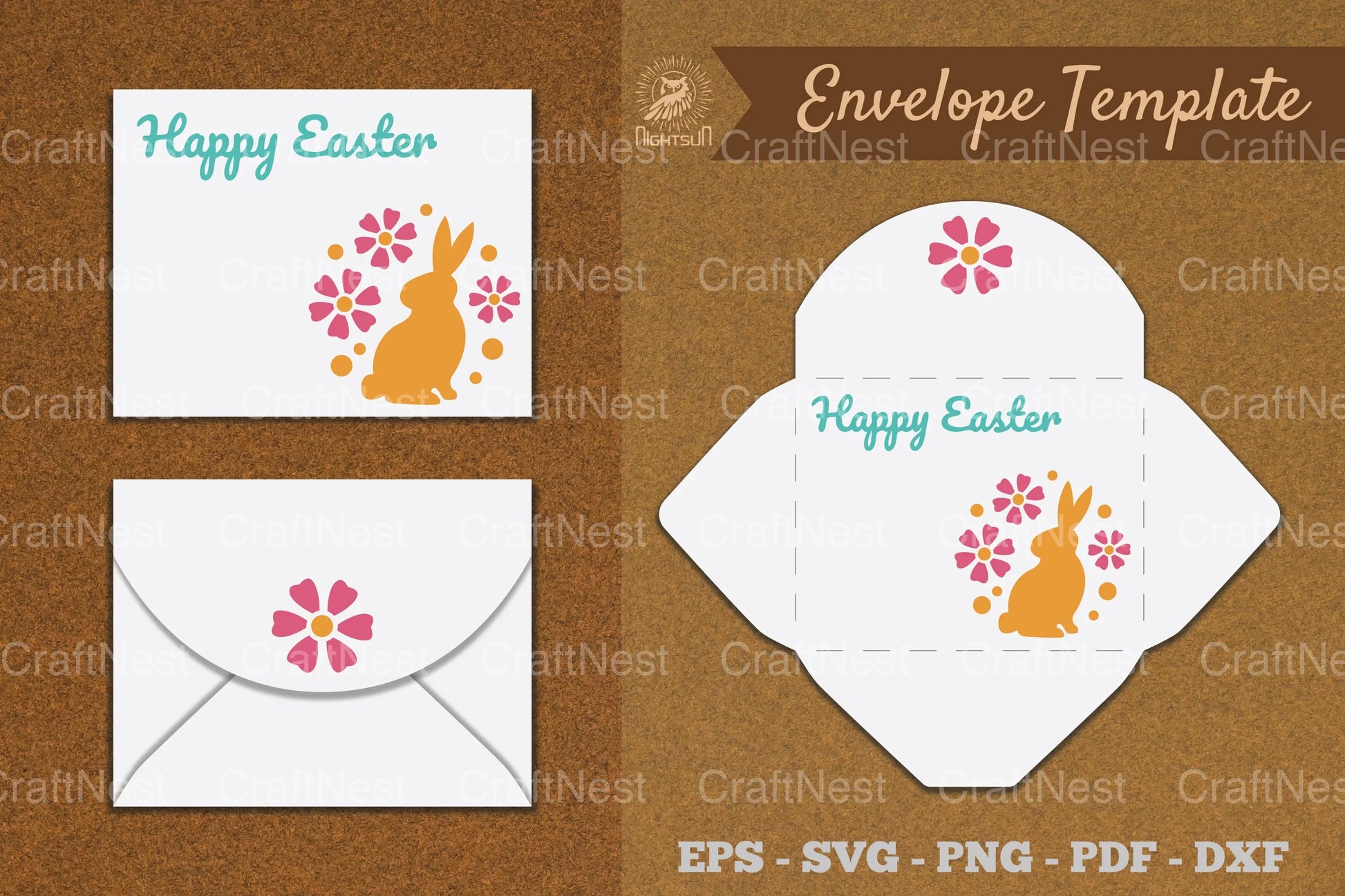 Easter Envelope Template SVG Bundle - CraftNest - Digital Crafting and Art