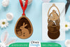 Easter Laser Cut Bunny Ornament SVG Bundle