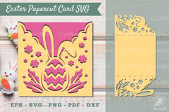 Easter Papercut Card Template SVG Bundle - CraftNest - Digital Crafting and Art