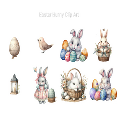 Easter Bunny Clipart - CraftNest - Digital Crafting and Art