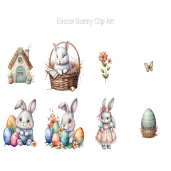 Easter Bunny Clipart - CraftNest - Digital Crafting and Art