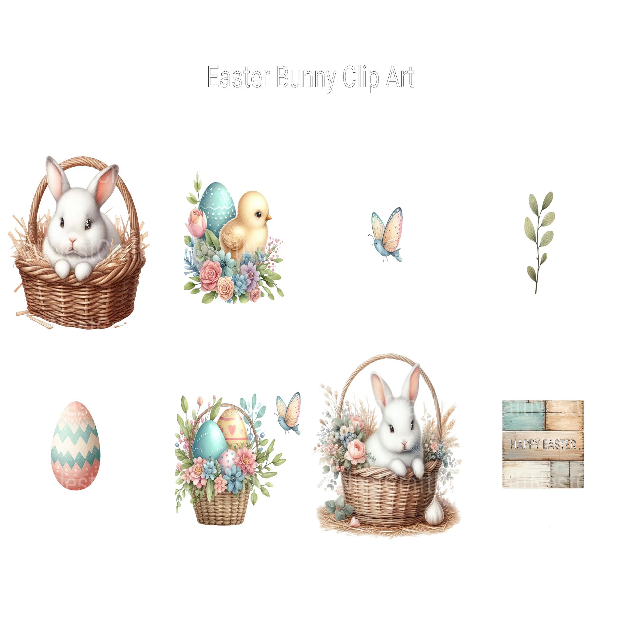 Easter Bunny Clipart - CraftNest - Digital Crafting and Art