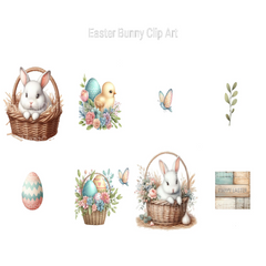 Easter Bunny Clipart - CraftNest - Digital Crafting and Art