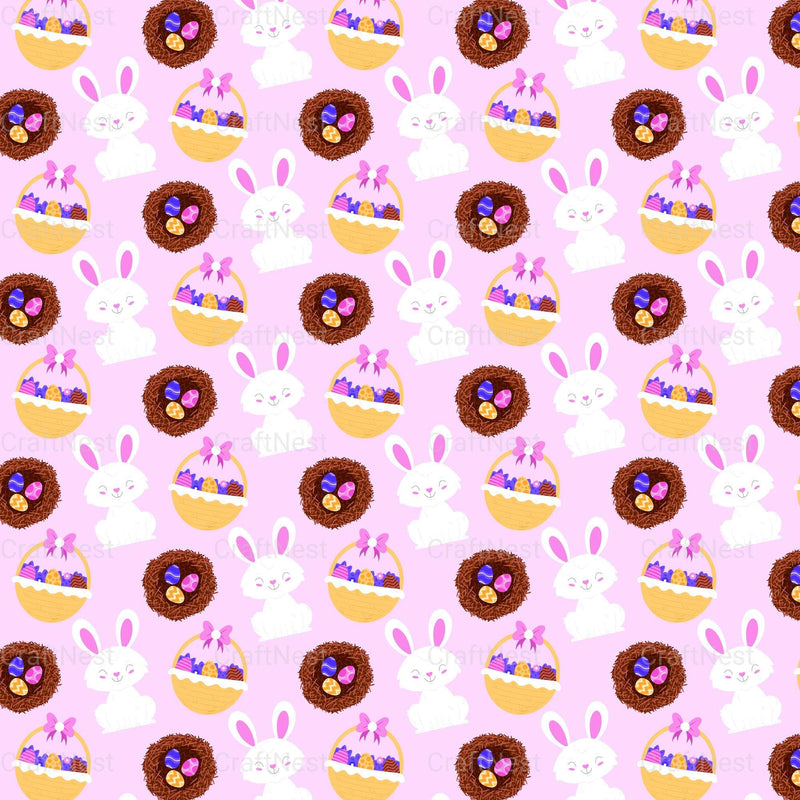 Easter Bunny Seamless Digital Paper - CraftNest - Digital Crafting and Art