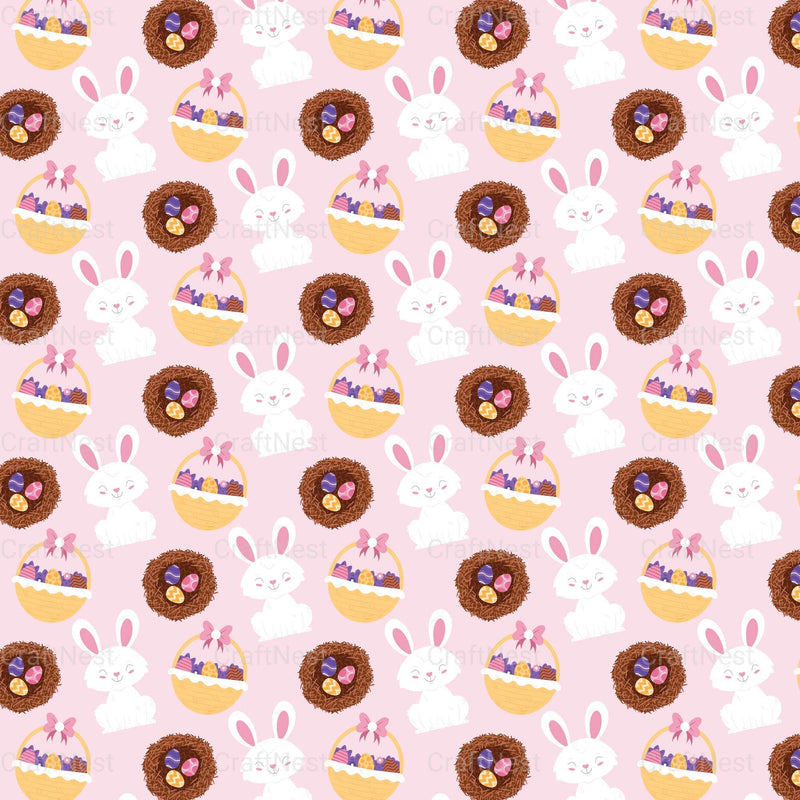 Easter Bunny Seamless Digital Paper - CraftNest - Digital Crafting and Art