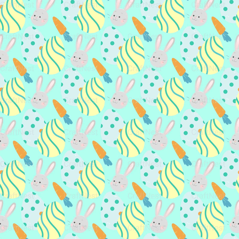 Easter Bunny Seamless Digital Paper - CraftNest - Digital Crafting and Art