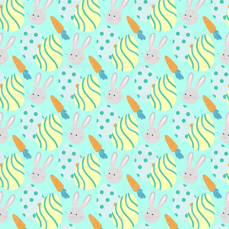 Easter Bunny Seamless Digital Paper - CraftNest - Digital Crafting and Art