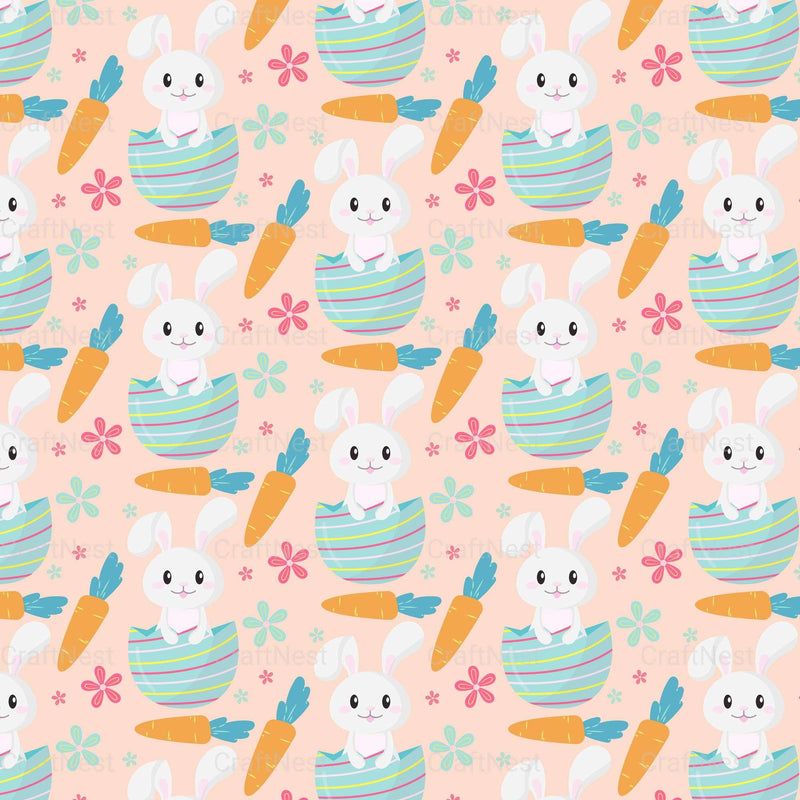 Easter Bunny Seamless Digital Paper - CraftNest - Digital Crafting and Art