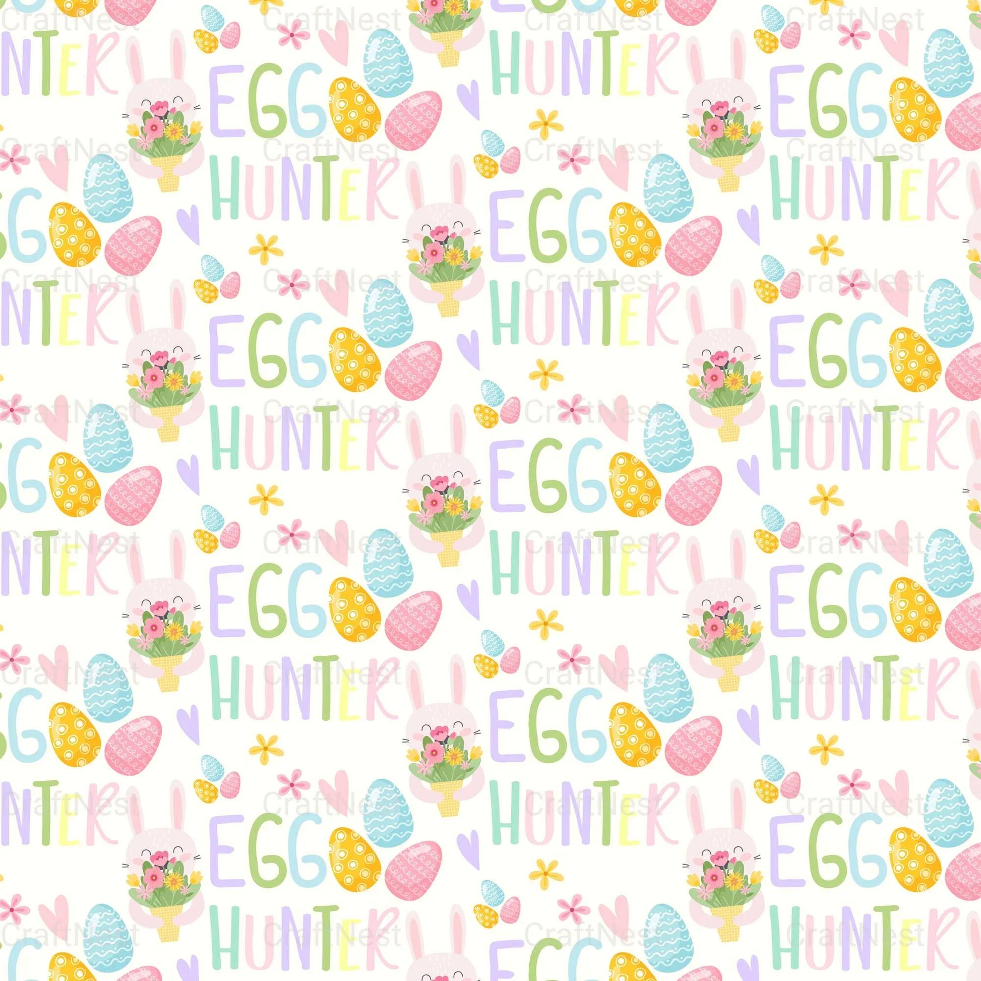 Easter Bunny Seamless Digital Paper - CraftNest - Digital Crafting and Art