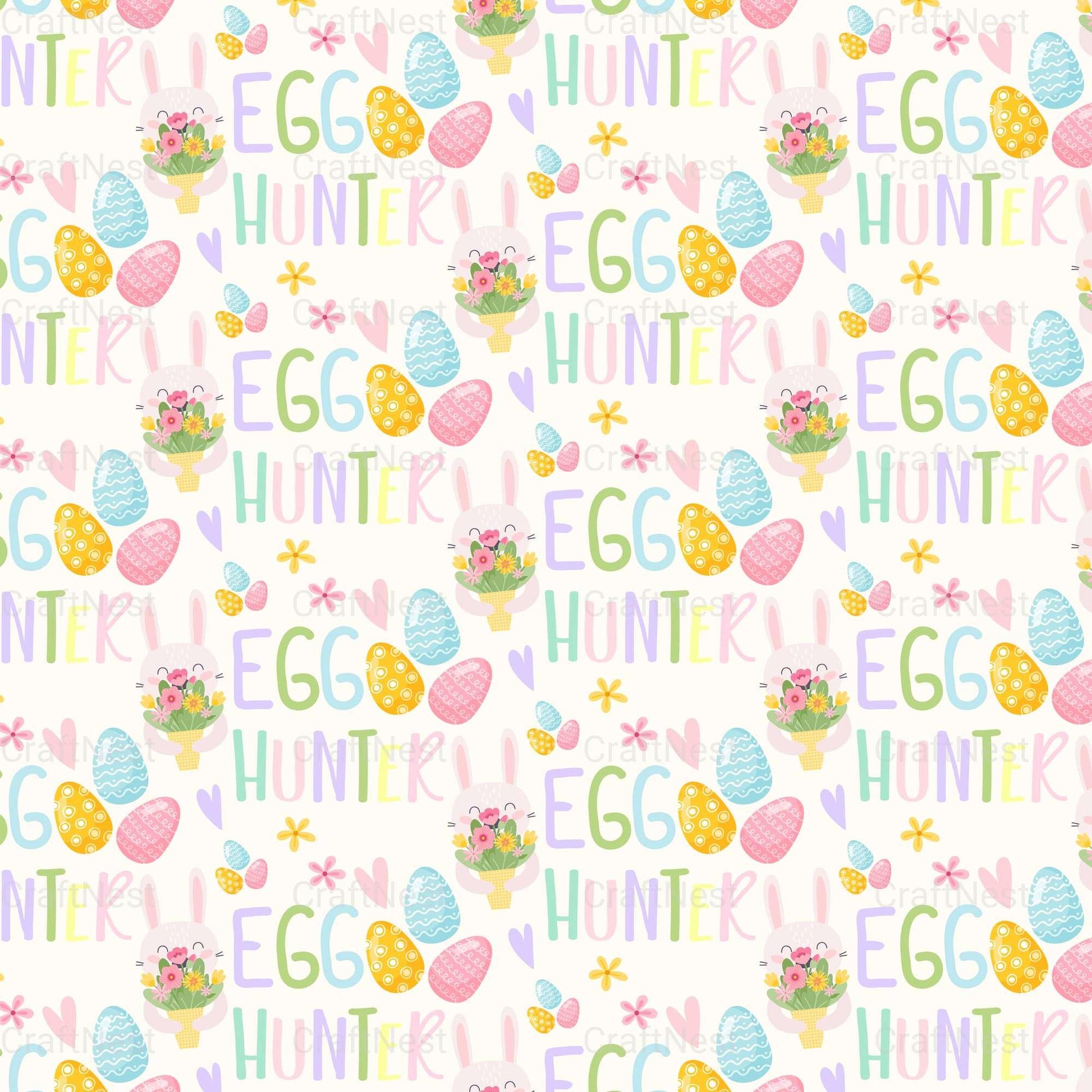 Easter Bunny Seamless Digital Paper - CraftNest - Digital Crafting and Art