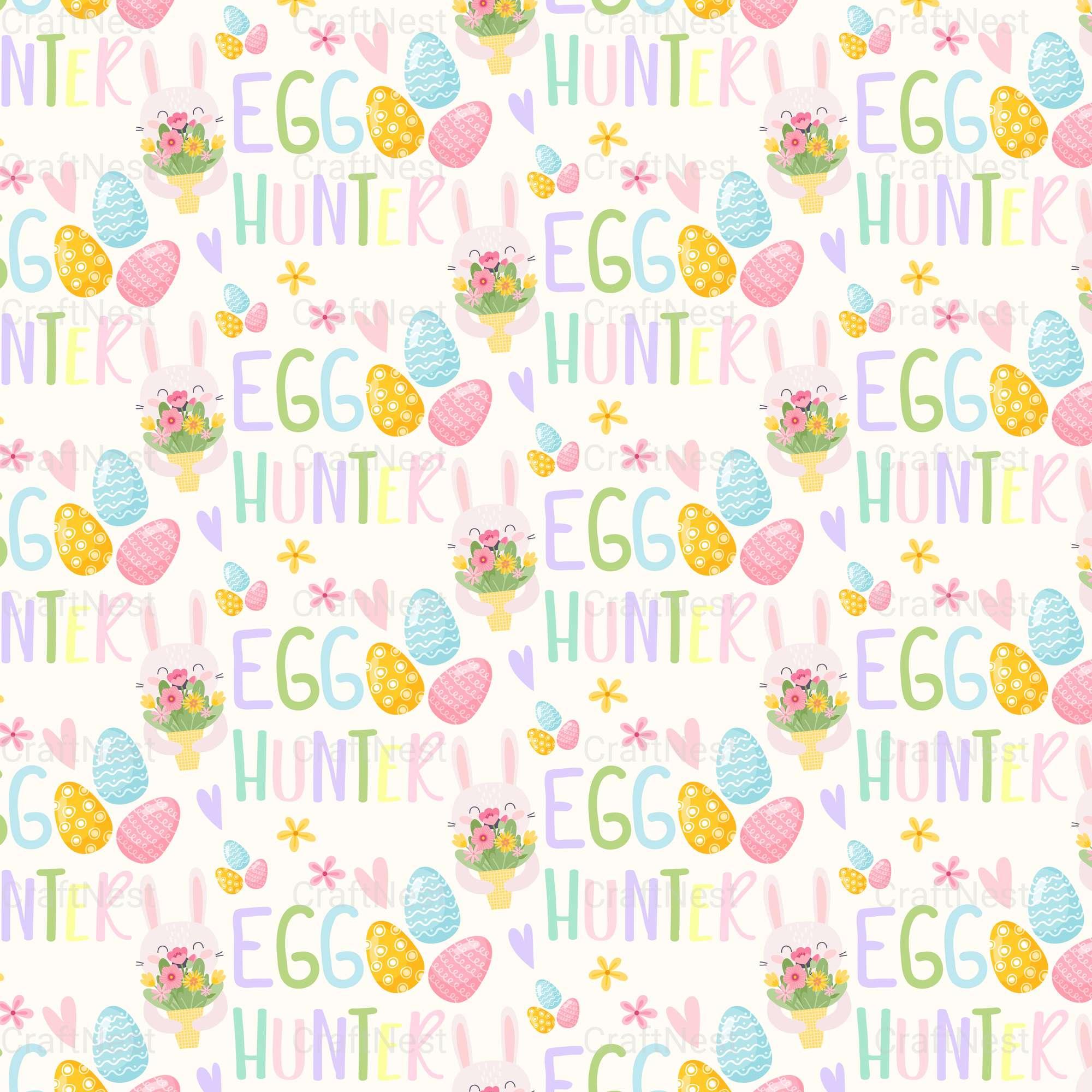 Easter Bunny Seamless Digital Paper - CraftNest - Digital Crafting and Art
