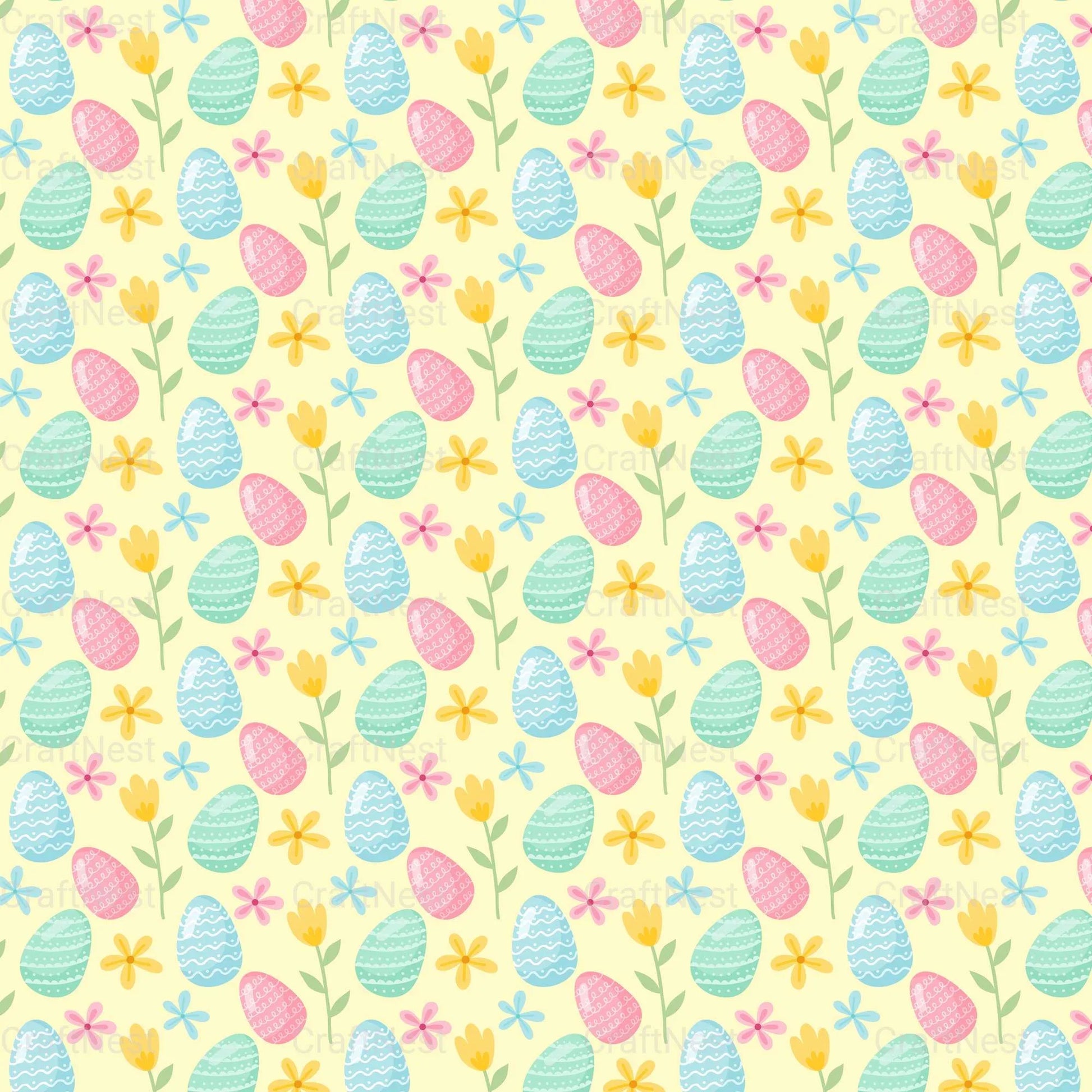 Easter Bunny Seamless Digital Paper - CraftNest - Digital Crafting and Art
