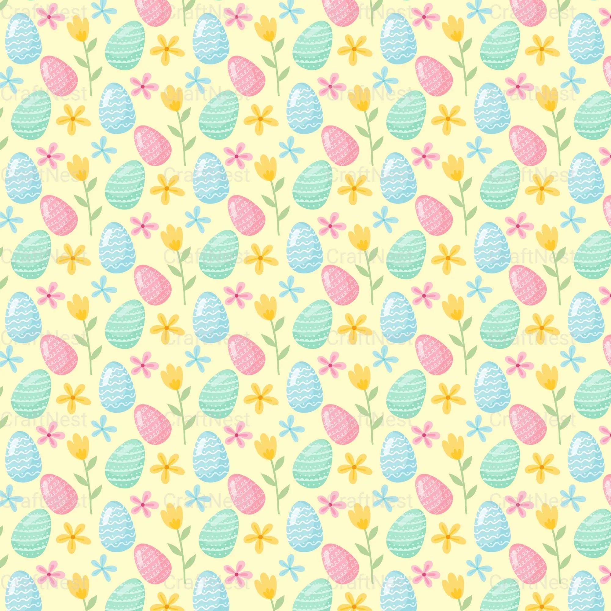 Easter Bunny Seamless Digital Paper - CraftNest - Digital Crafting and Art