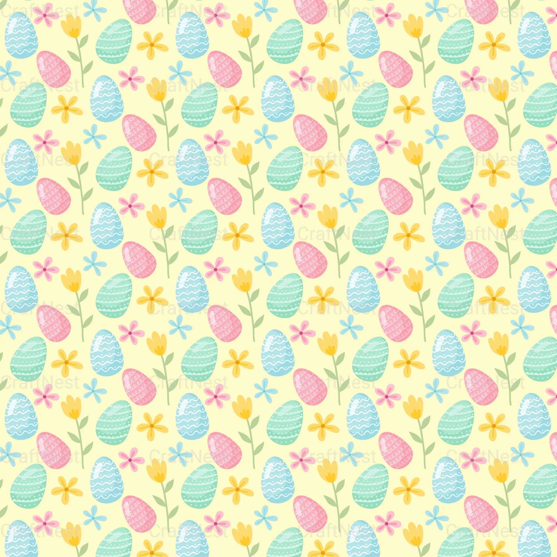 Easter Bunny Seamless Digital Paper - CraftNest - Digital Crafting and Art