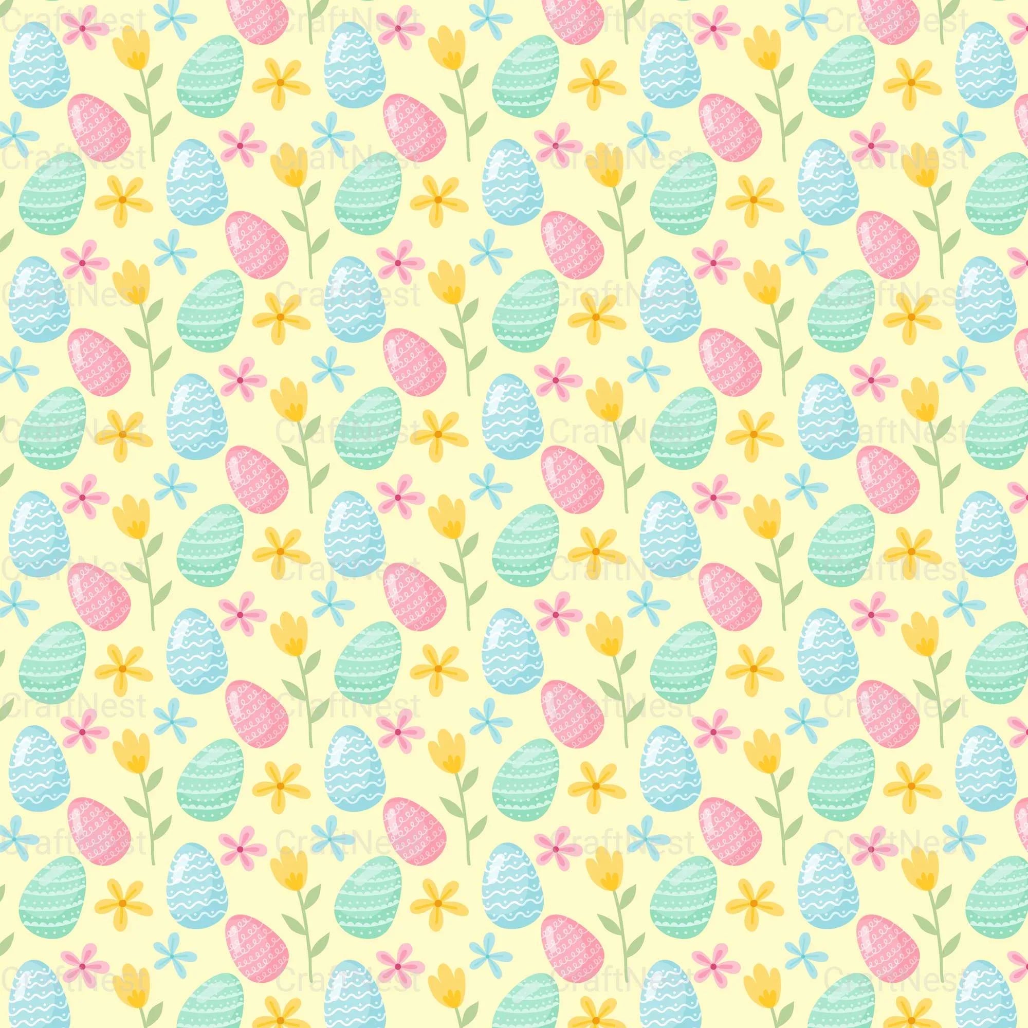 Easter Bunny Seamless Digital Paper - CraftNest - Digital Crafting and Art