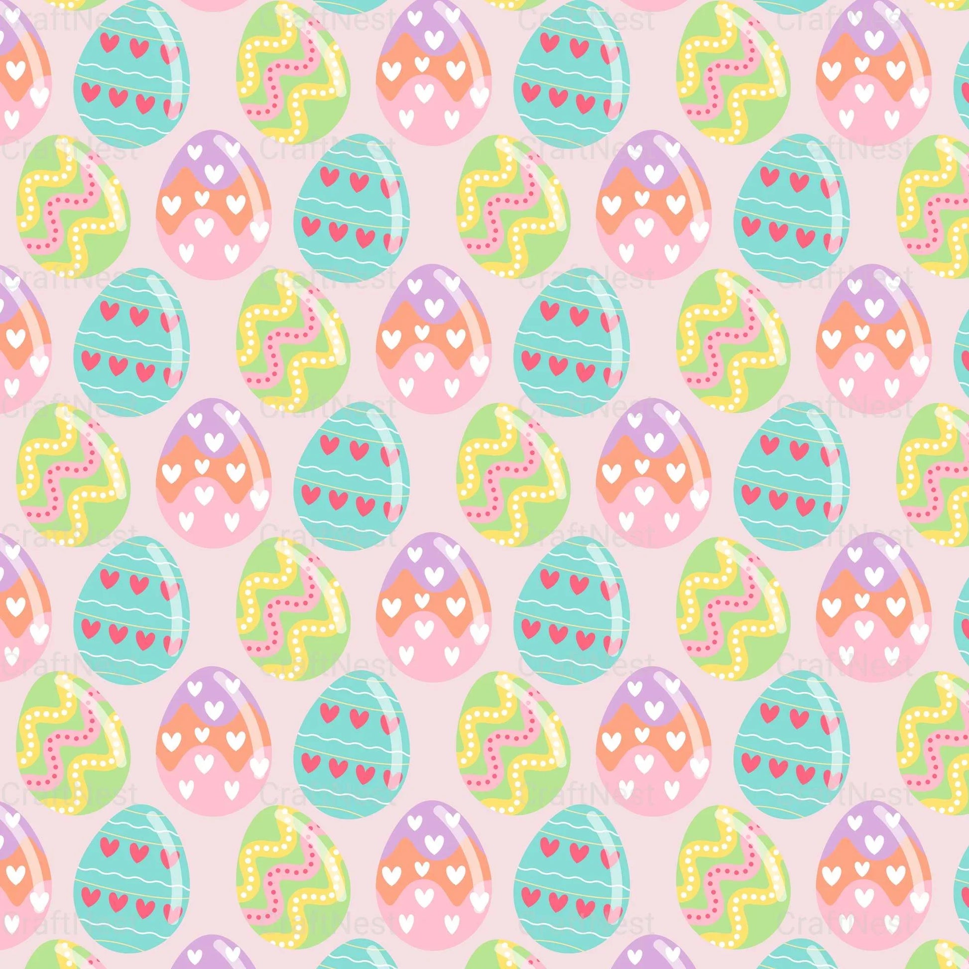 Easter Egg Seamless Digital Paper - CraftNest - Digital Crafting and Art