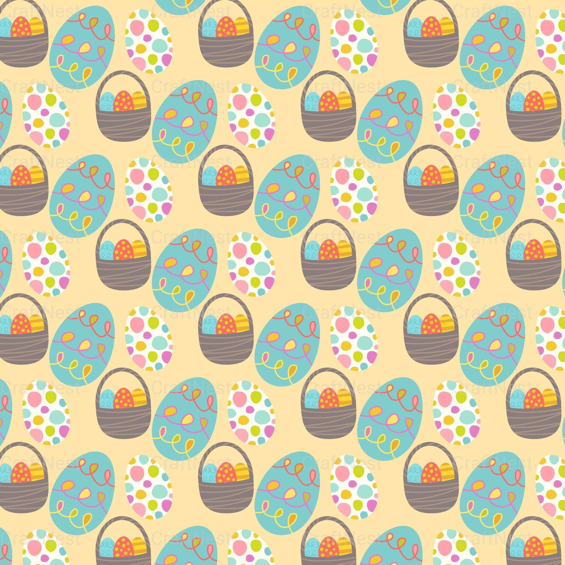 Easter Egg Seamless Digital Paper - CraftNest - Digital Crafting and Art
