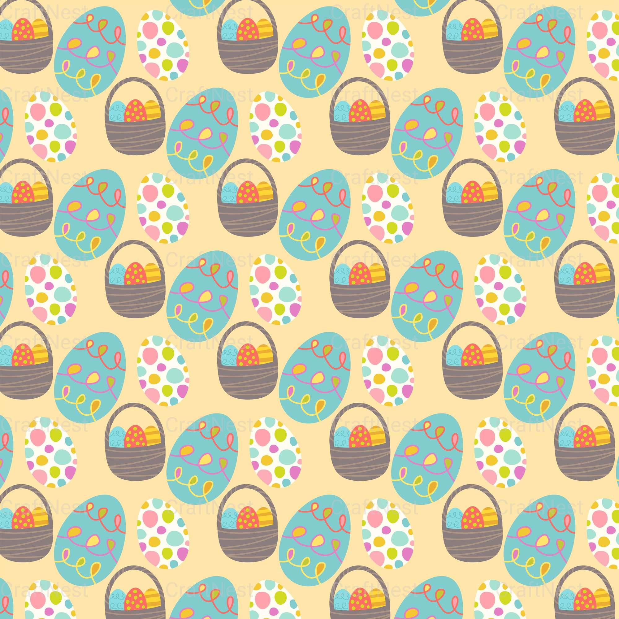 Easter Egg Seamless Digital Paper - CraftNest - Digital Crafting and Art