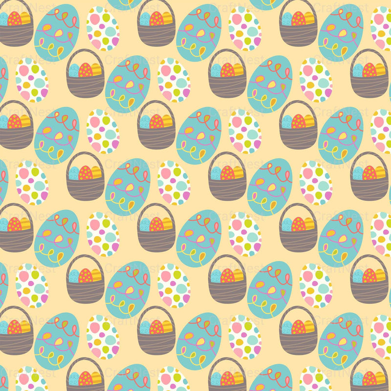 Easter Egg Seamless Digital Paper - CraftNest - Digital Crafting and Art