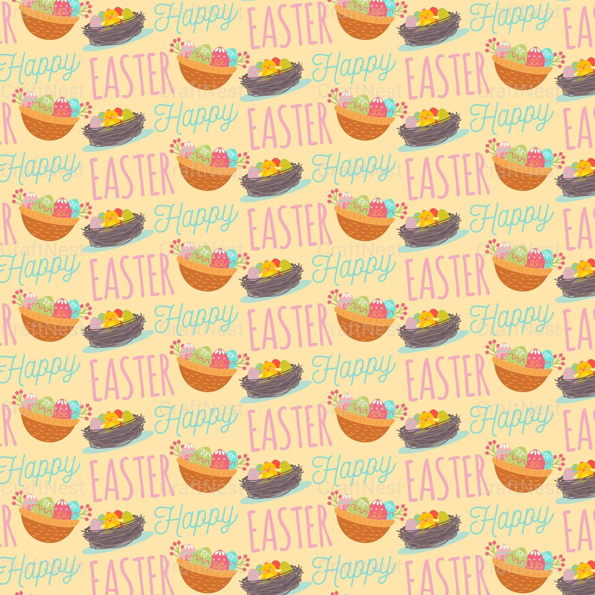 Easter Egg Seamless Digital Paper - CraftNest - Digital Crafting and Art