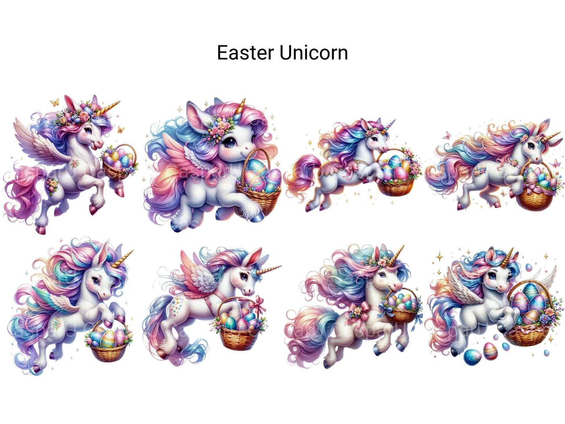 Easter Unicorn - CraftNest - Digital Crafting and Art