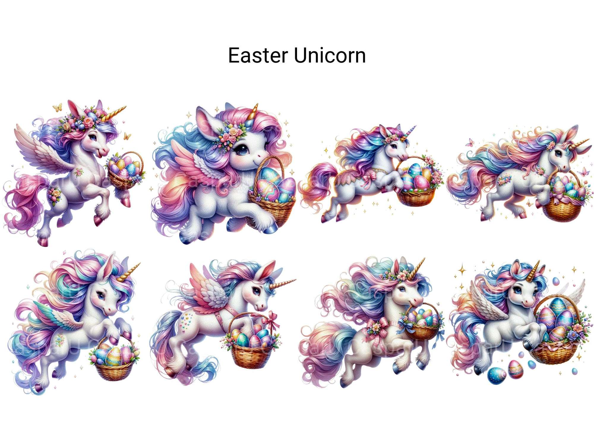 Easter Unicorn - CraftNest - Digital Crafting and Art