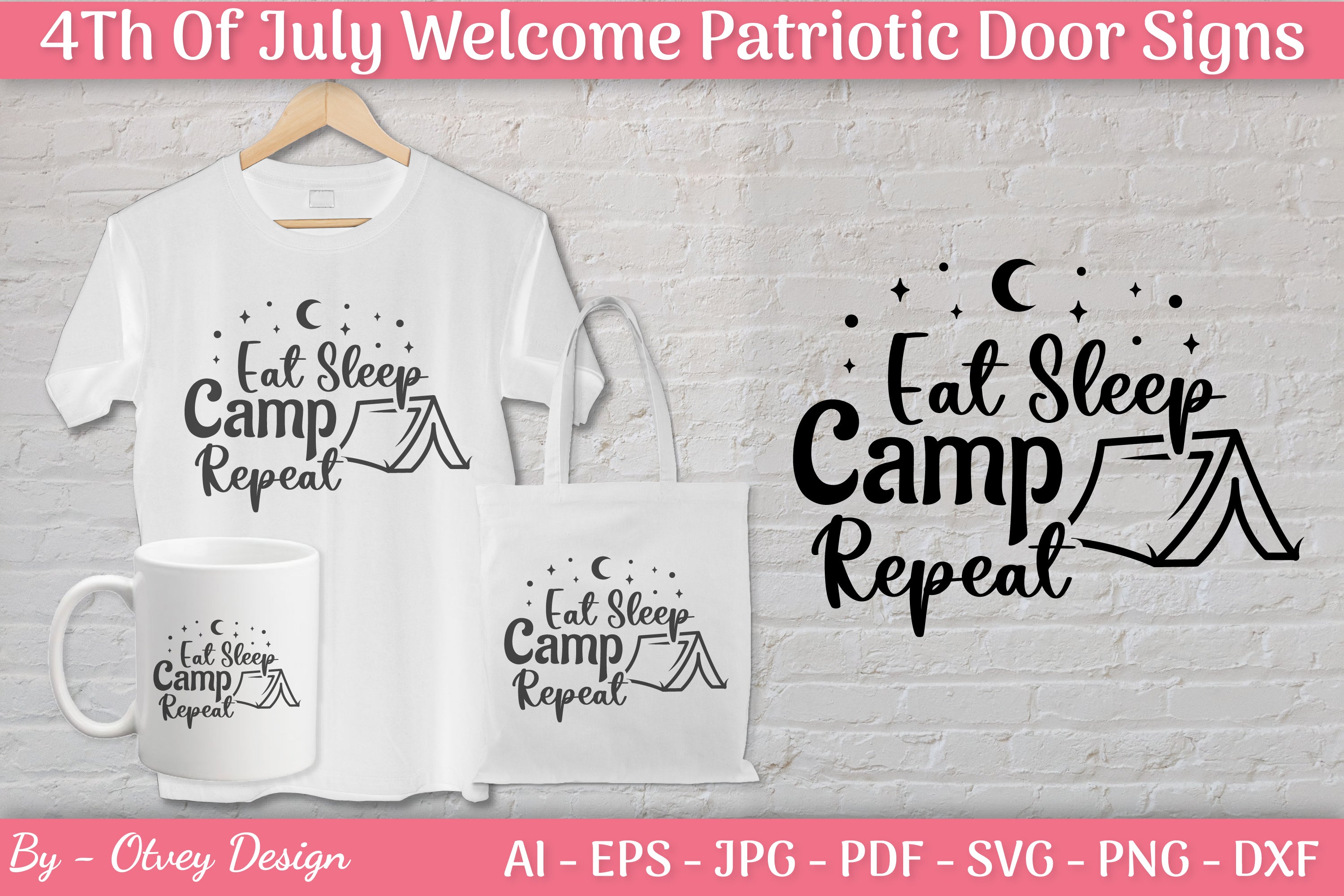 Eat Sleep Camp Repeat SVG Bundle