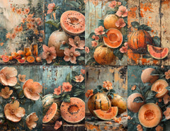 Melon Medley Junk Journal Pages - CraftNest - Digital Crafting and Art