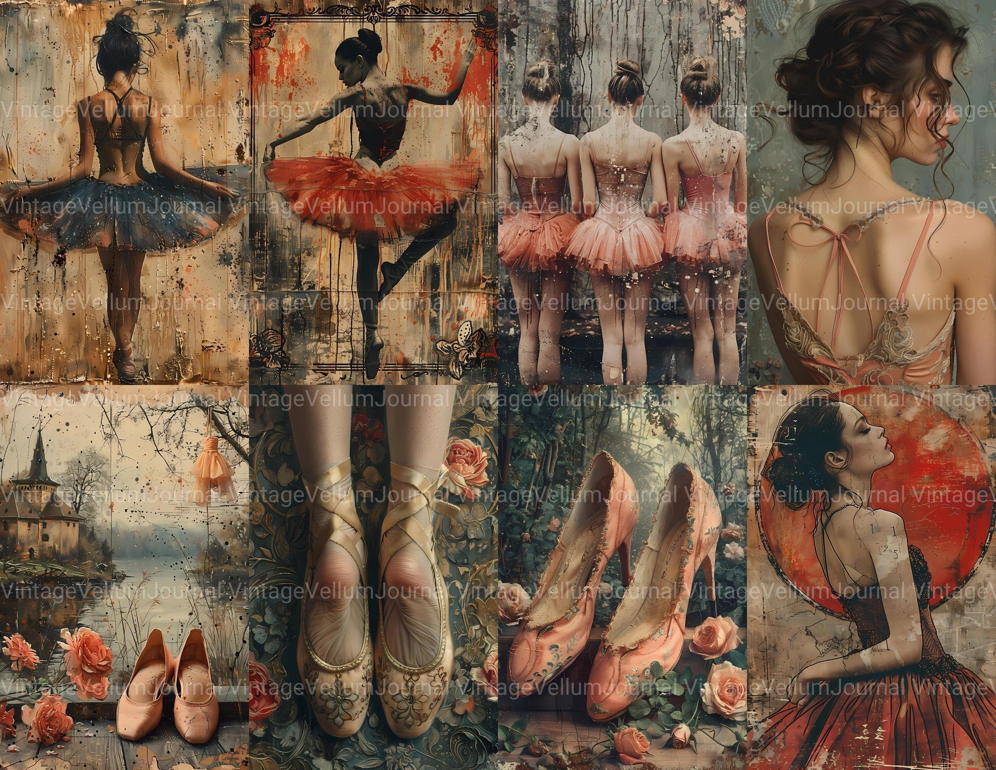 Ballet Junk Journal Pages - CraftNest - Digital Crafting and Art