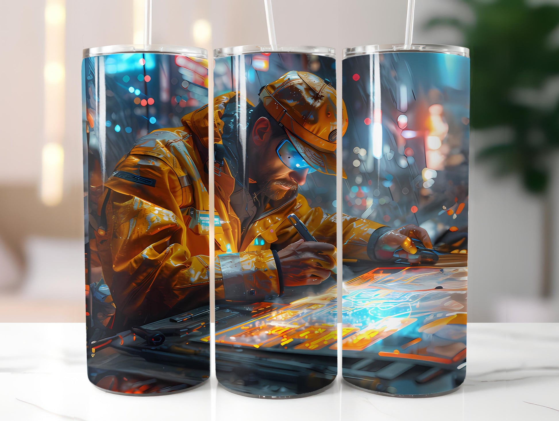 Electrician Profession 3 Tumbler Wrap - CraftNest - Digital Crafting and Art