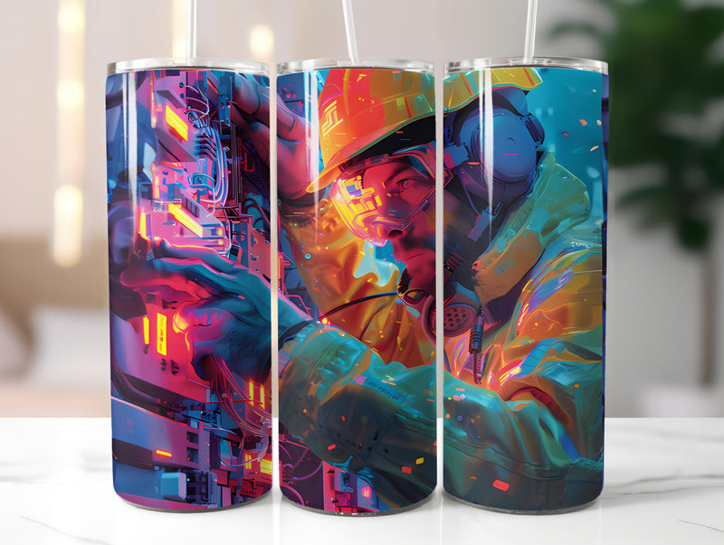 Electrician Profession 3 Tumbler Wrap - CraftNest - Digital Crafting and Art