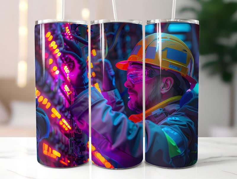 Electrician Profession 3 Tumbler Wrap - CraftNest - Digital Crafting and Art