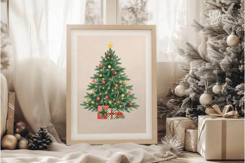 Elegant Christmas Tree Clipart Bundle - CraftNest - Digital Crafting and Art