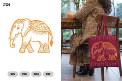 Elephant Ethnic Doodle Mandala Clipart Bundle - CraftNest - Digital Crafting and Art