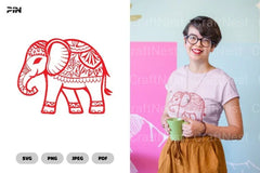 Elephant Ethnic Doodle Mandala Clipart Bundle - CraftNest - Digital Crafting and Art