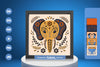 Elephant Head Folk Art Papercut SVG Bundle