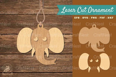 Elephant Laser Cut Ornament Clipart Bundle - CraftNest - Digital Crafting and Art