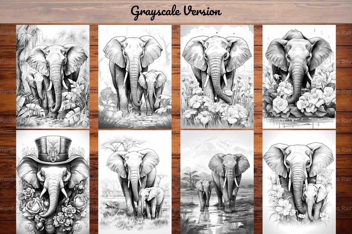 Elephants Coloring Books - CraftNest