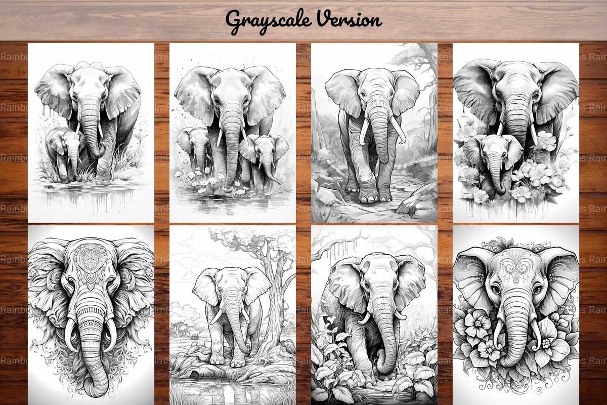 Elephants Coloring Books - CraftNest