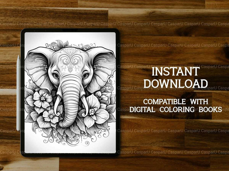 Elephants Coloring Books - CraftNest